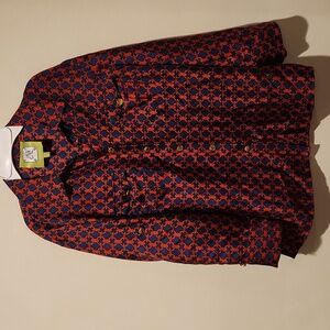 ❤️ ELIZABETH MCKAY SILK TWILL BUTTON DOWN SHIRT / TOP, 4